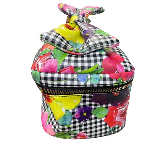 Betsey Johnson Wms floral cosmetic carrier bow Handbag SKU 9523 - Picture 2 of 14